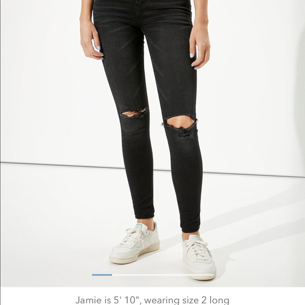 American eagle ripped black jeans